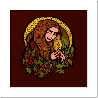 Yule Tidings Candle Posters and Art